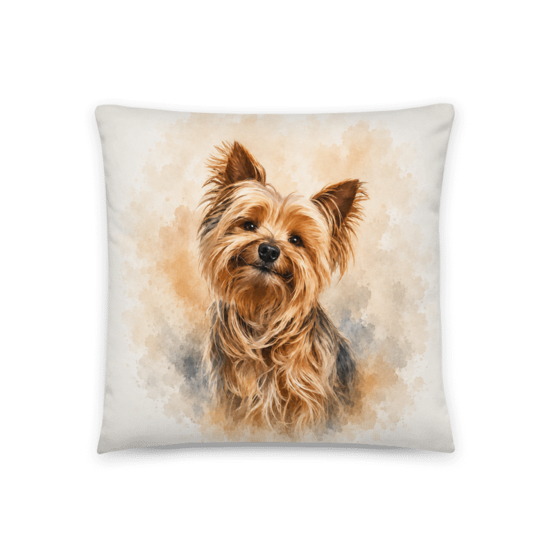 Custom Watercolor Pet Portrait Throw Pillow