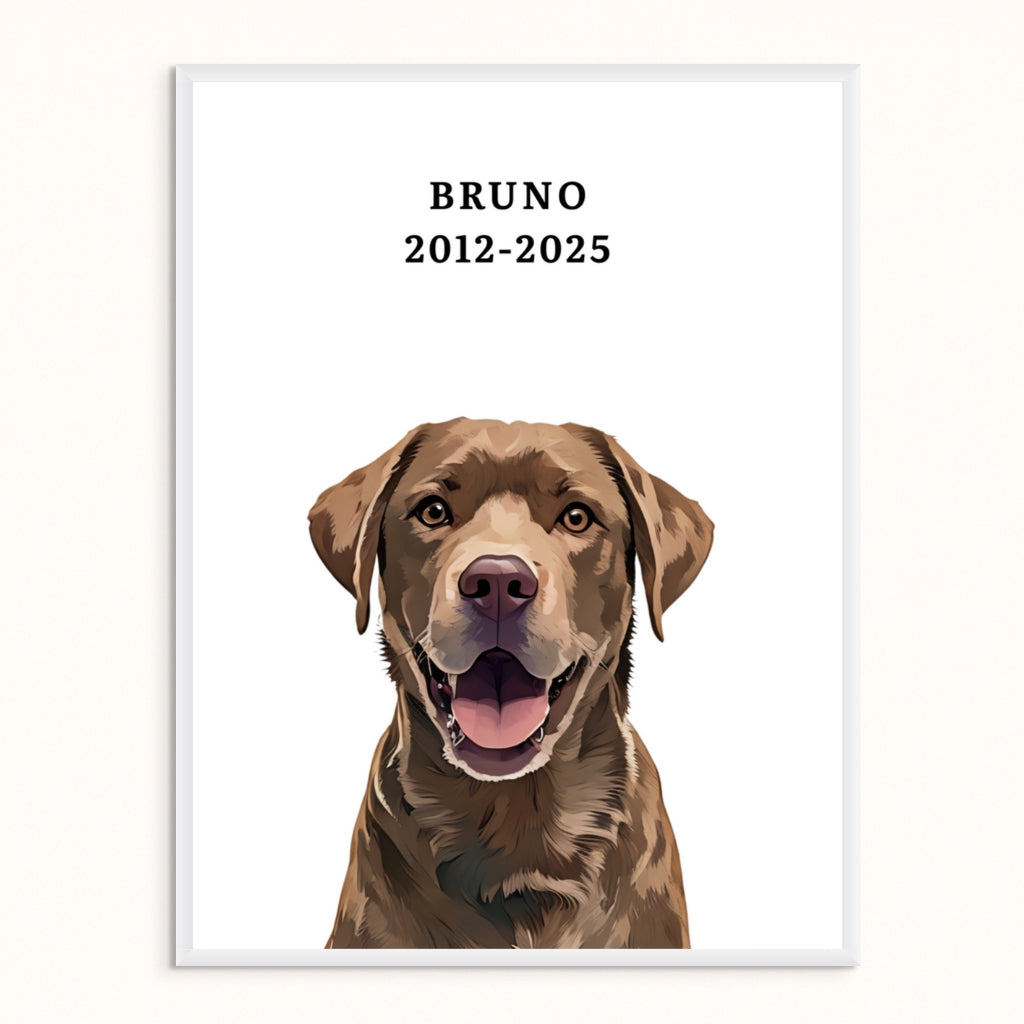Memorial Pet Portrait With Halo