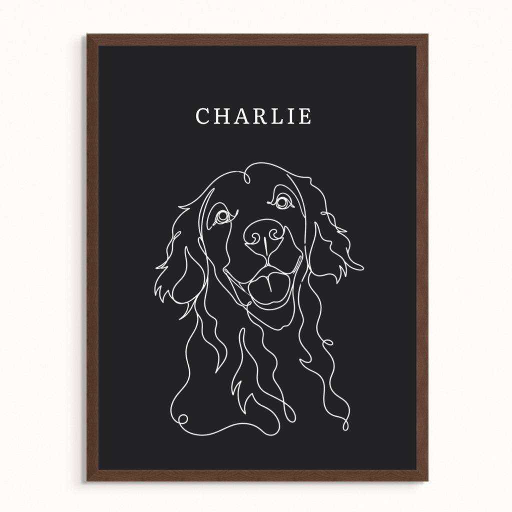 Custom Pet Portrait - Line Drawing One Pet