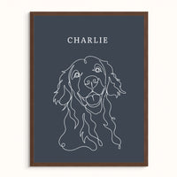 Custom Pet Portrait - Line Drawing One Pet