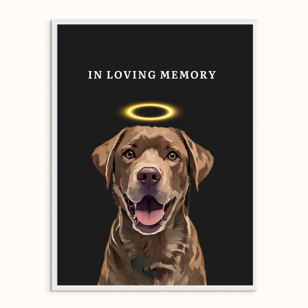 Memorial Pet Portrait With Halo