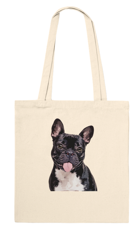 Modern Pet Portrait Tote Bag