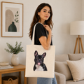Modern Pet Portrait Tote Bag