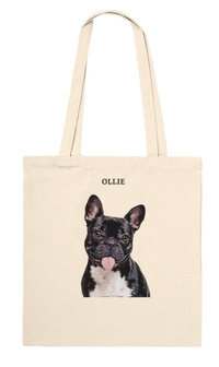 Modern Pet Portrait Tote Bag