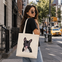 Modern Pet Portrait Tote Bag
