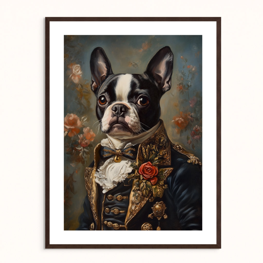 Custom Pet Portrait - The Duke in Evening Finery