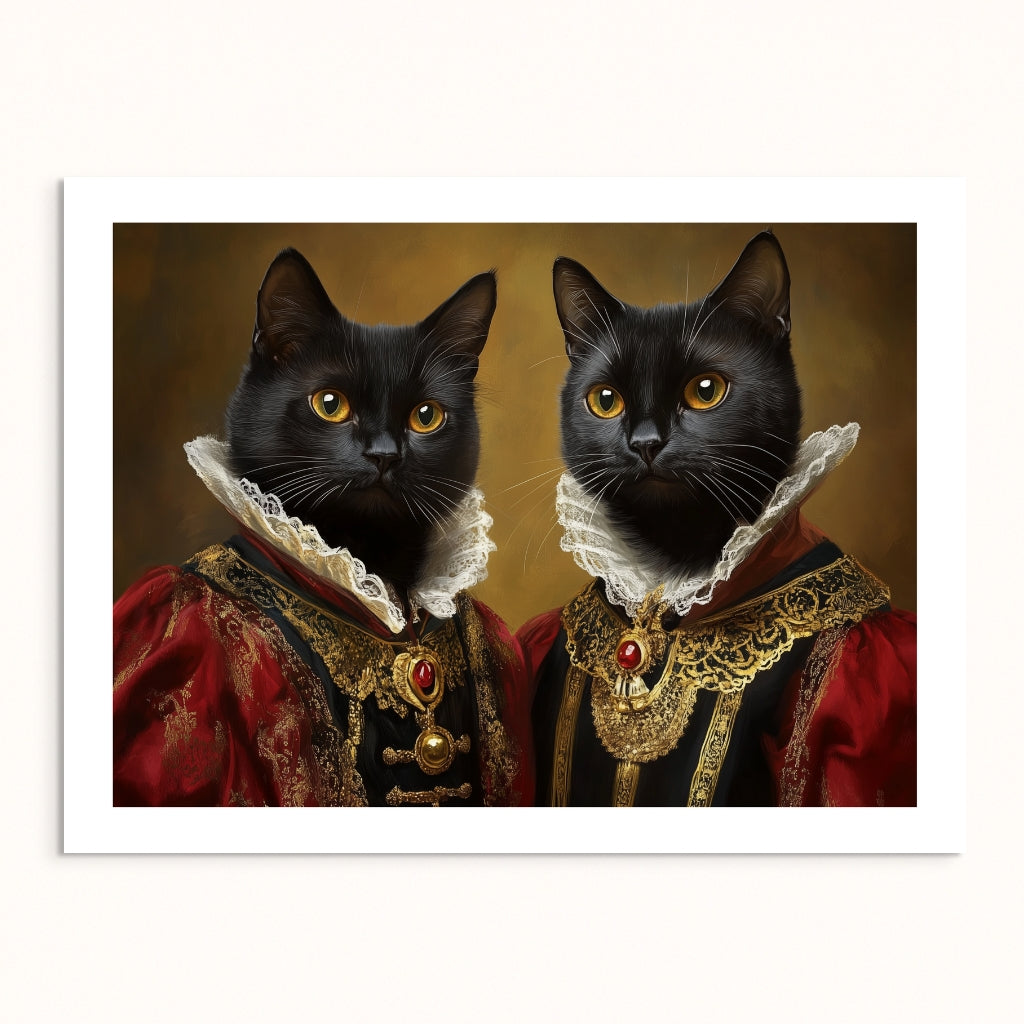 Custom Pet Portrait - Lords of Velvet and Gold
