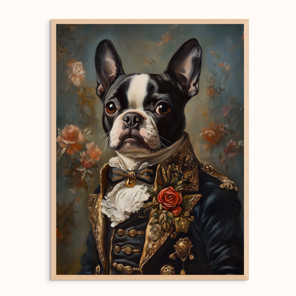 Custom Pet Portrait - The Duke in Evening Finery