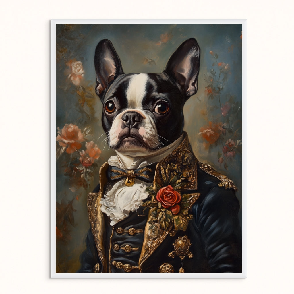 Custom Pet Portrait - The Duke in Evening Finery