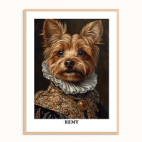 Custom Pet Portrait - The Duke in Black & Gold