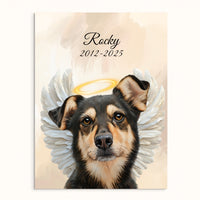 Memorial Pet Portrait With Wings